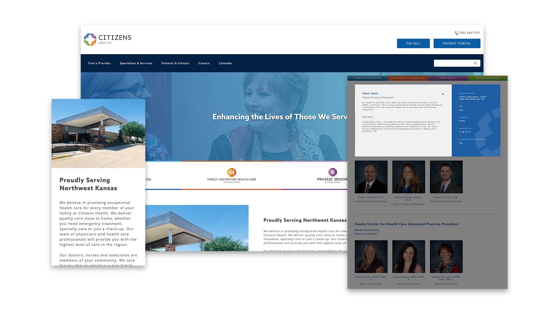 Website by LimeLight Marketing for Citizens Health