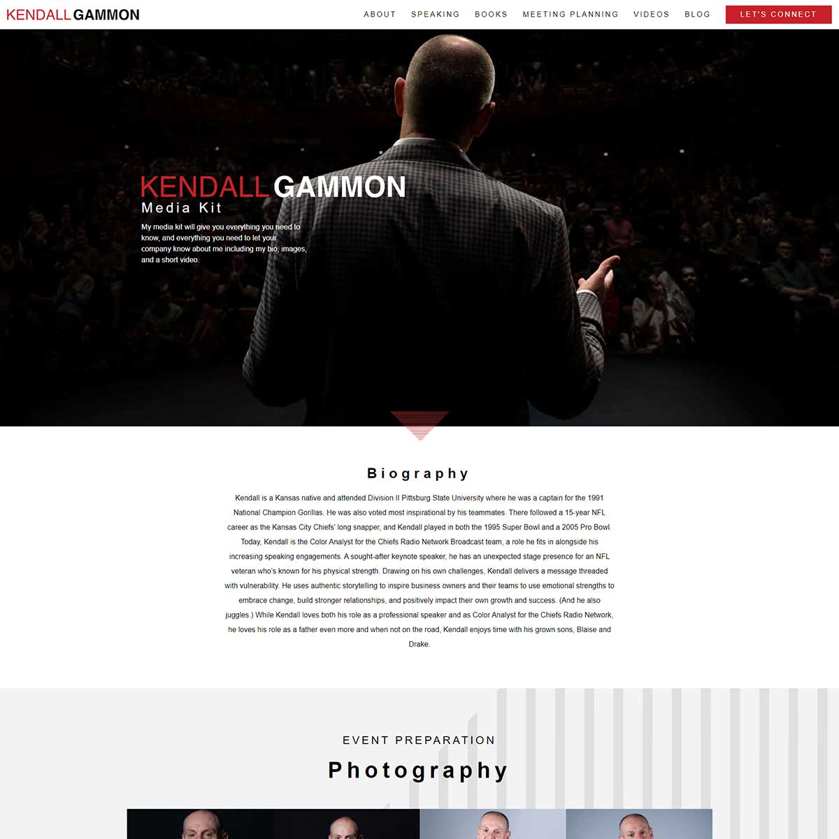limelight marketing website design and development for kendall gammon