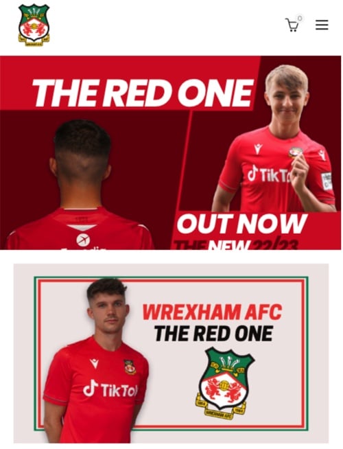 wrexham afc mobile home page