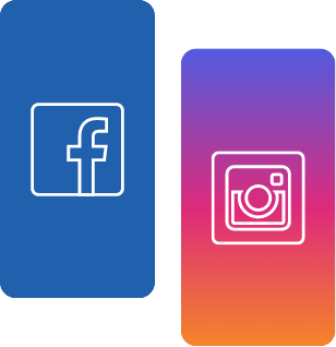 Facebook and instagram on phone