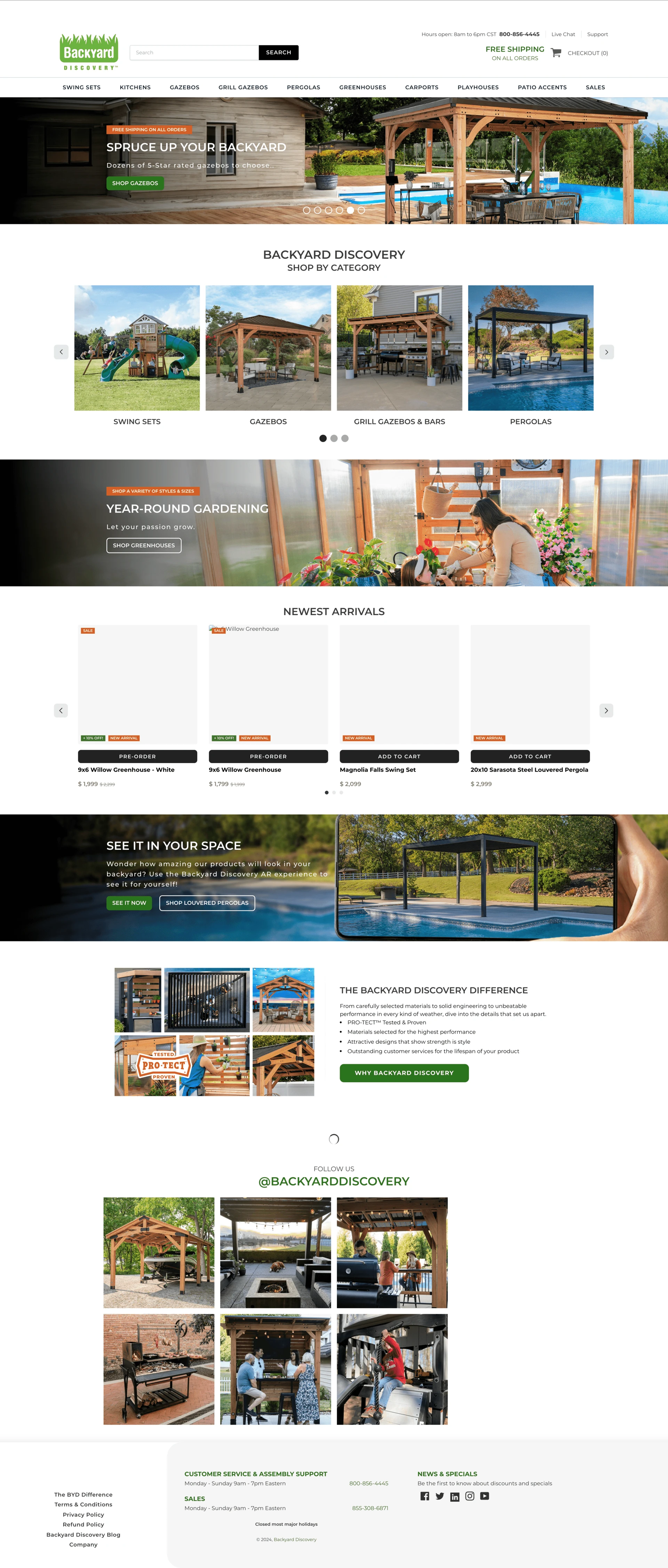 Backyard Discovery website