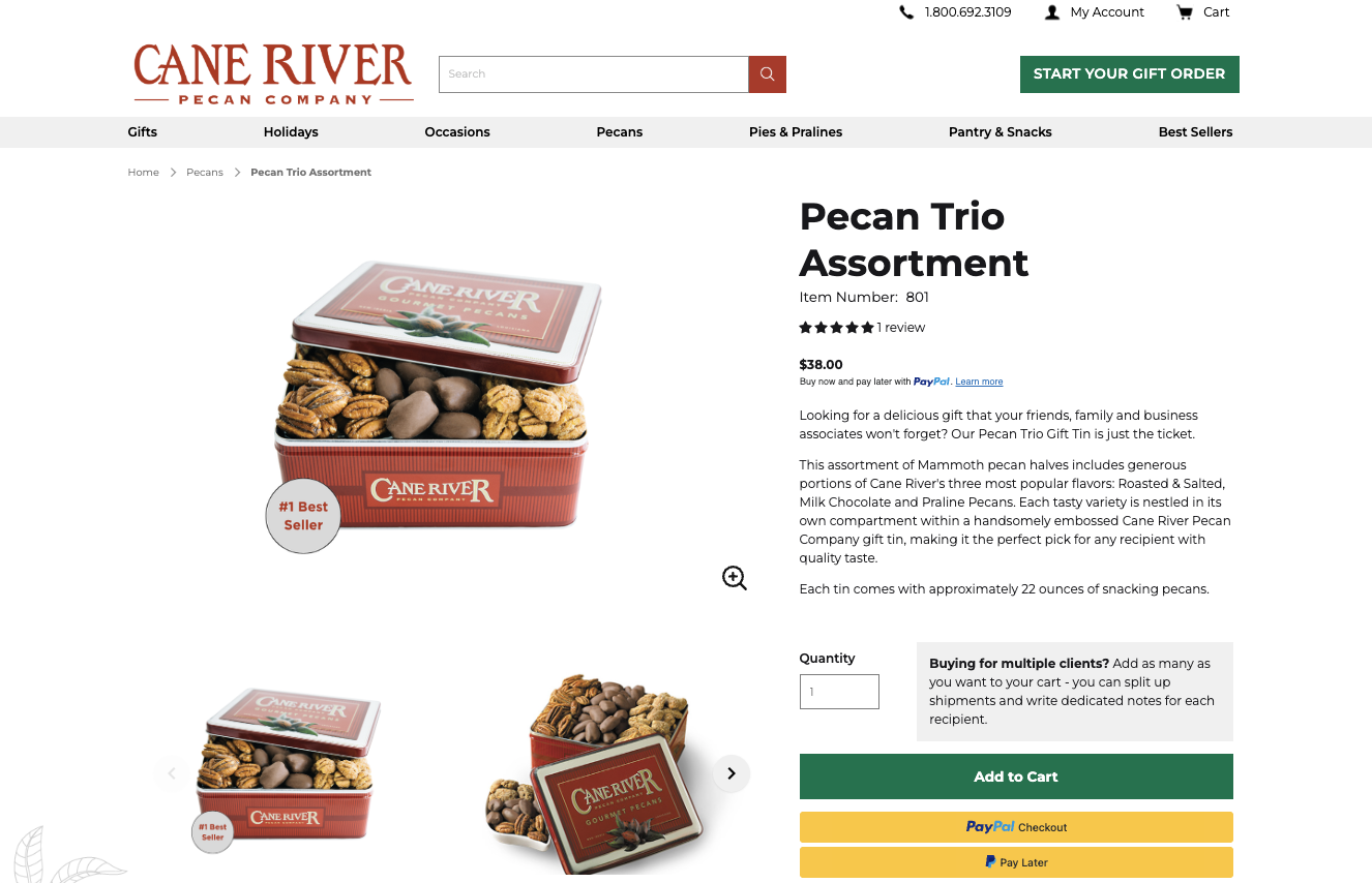 Cane River Pecan Product Detail Page