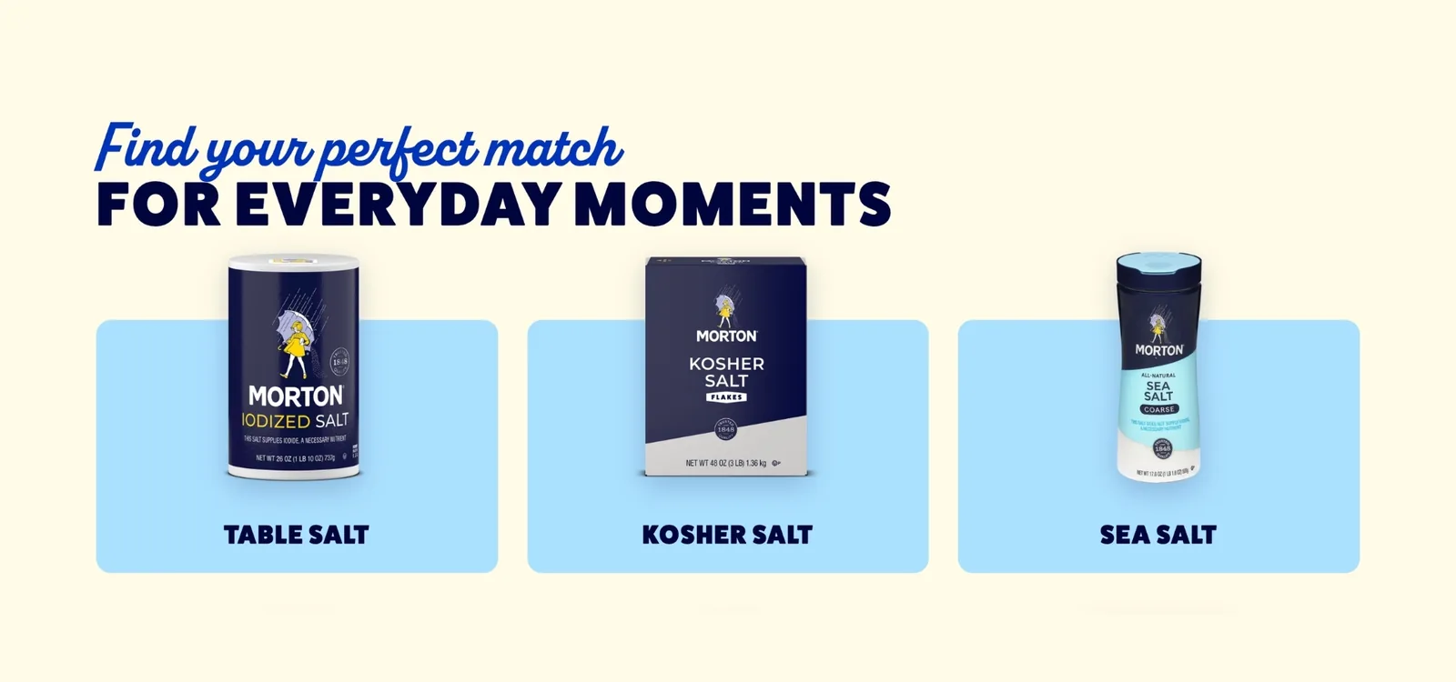 Find your perfect match: Morton salt product finder
