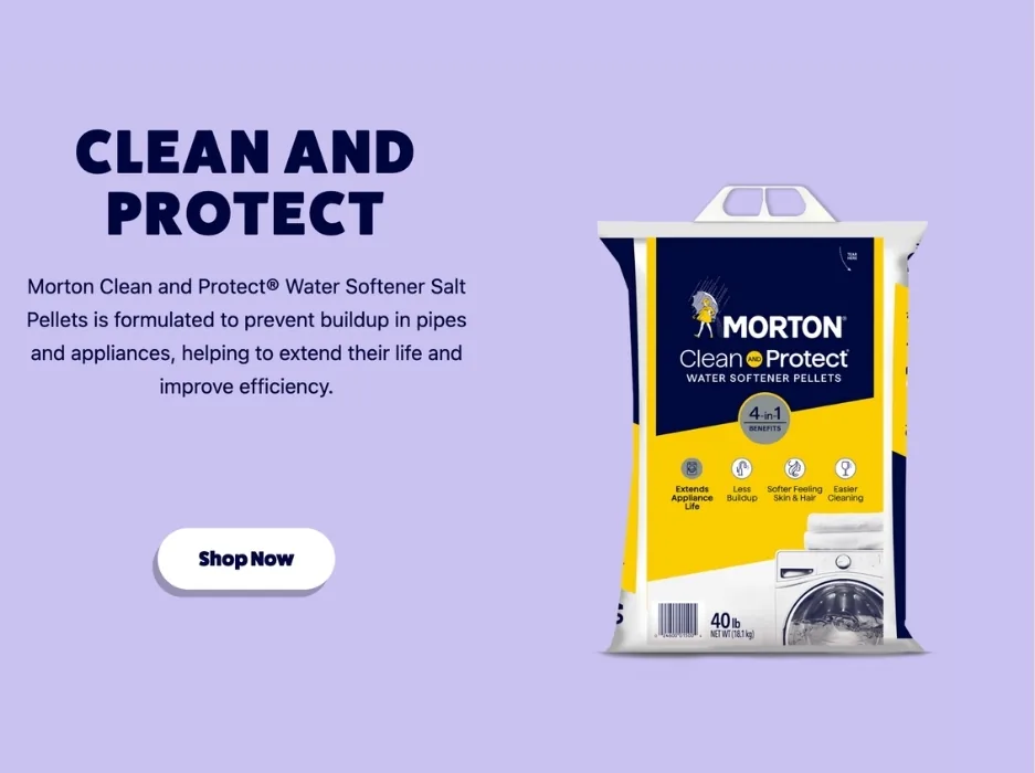 Clean and Protect water softener salt product panel