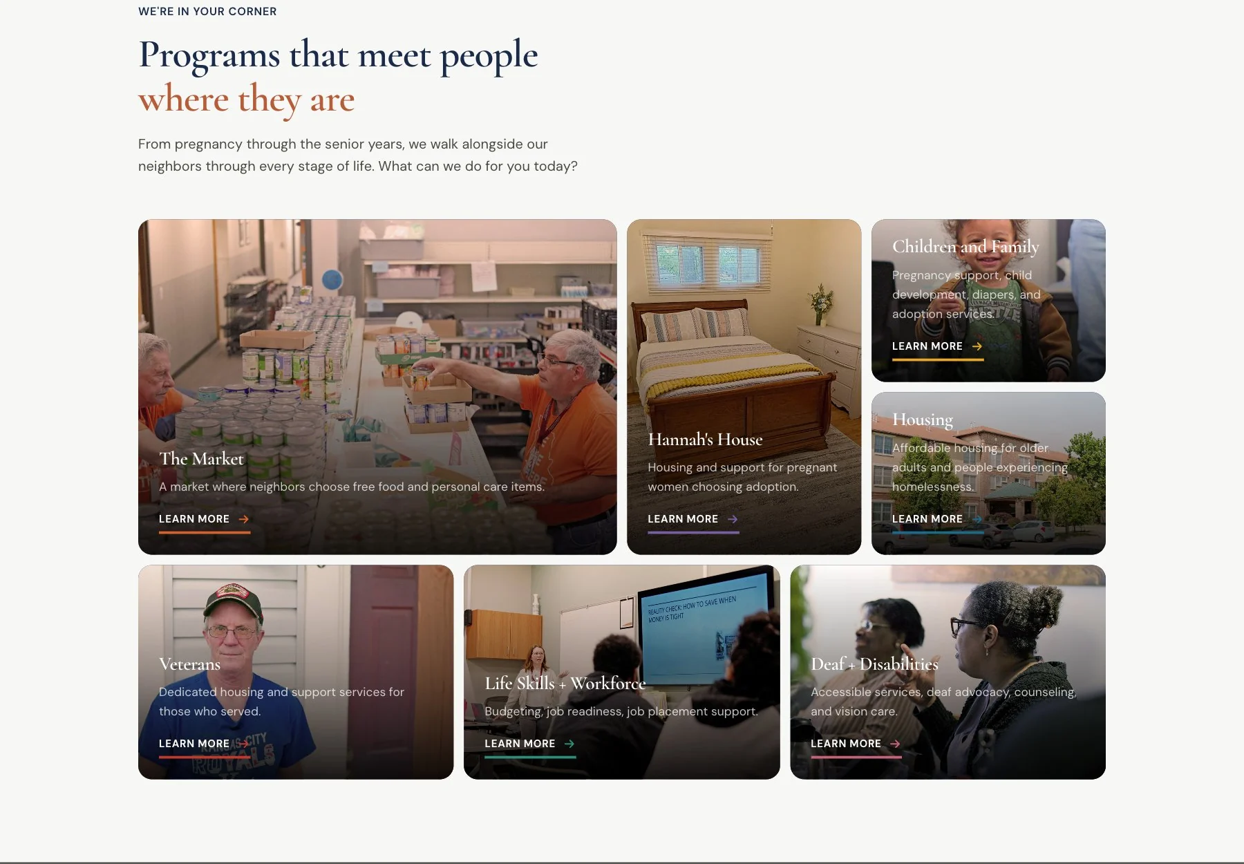 Programs that meet people where they are